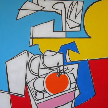 Pittura intitolato "Mankuk buah dan gel…" da Gabriele Donelli, Opera d'arte originale, Acrilico