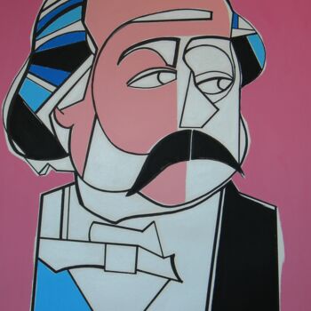 Painting titled "Portrait de Gustave…" by Gabriele Donelli, Original Artwork, Acrylic