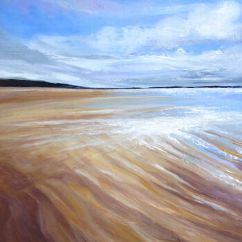Painting titled "The Edge of the Tide" by Dawn Rodger, Original Artwork, Oil
