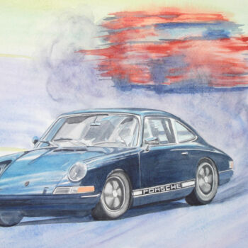 Malerei mit dem Titel "Aquarelle originale…" von Isabelle Redonnet, Original-Kunstwerk, Aquarell