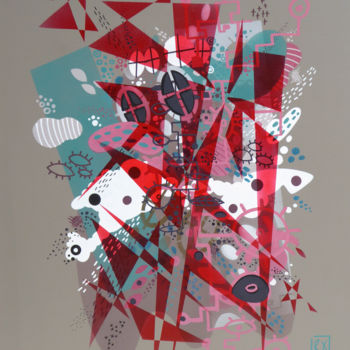 Painting titled "The Broken Planet" by Thierry Corpet (Raymond X), Original Artwork, Acrylic