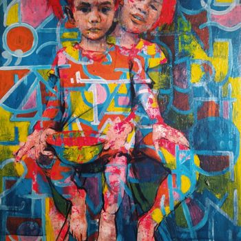Painting titled "Sister" by Ega Pane, Original Artwork, Acrylic