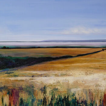 Painting titled "One Late Summer" by Dawn Rodger, Original Artwork, Oil