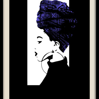 Arte digital titulada "Turbanista 1" por Alice Pegna, Obra de arte original, Foto-montaje