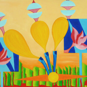 Painting titled "LIGHTDROPS" by René Georges (RG.), Original Artwork, Oil