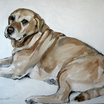 Painting titled "oscar" by Em Bryant, Original Artwork, Acrylic