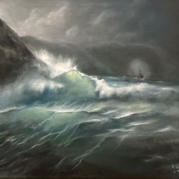 Peinture intitulée "Le passage" par Abdelkader Boucetta, Phd, Œuvre d'art originale, Huile