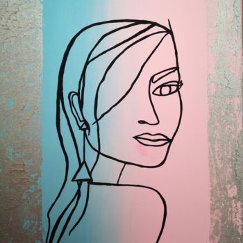 「Androgynous」というタイトルの絵画 Cristiana Olariu-Barbuによって, オリジナルのアートワーク, アクリル