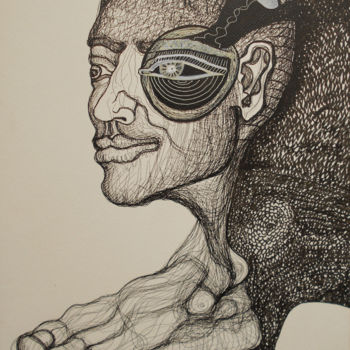 Dessin intitulée "La Cible" par Aurélie Sarrazin, Œuvre d'art originale, Encre