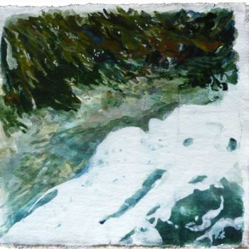 Ζωγραφική με τίτλο "Froth2" από Catherine Demorand, Αυθεντικά έργα τέχνης, Ακρυλικό Τοποθετήθηκε στο Ξύλινο πάνελ