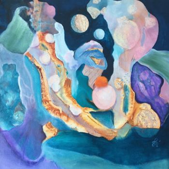 Painting titled "Etoffe de rêves" by Vénie, Original Artwork, Acrylic