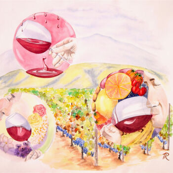 Peinture intitulée "Aquarelle originale…" par Isabelle Redonnet, Œuvre d'art originale, Aquarelle
