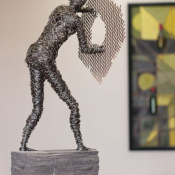 Sculpture intitulée "Break (53x22x20 4.2…" par Karen Axikyan, Œuvre d'art originale, Métaux