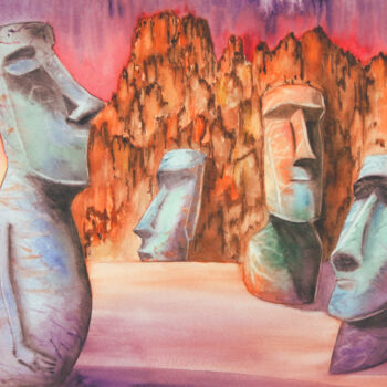 「Aquarelle originale…」というタイトルの絵画 Isabelle Redonnetによって, オリジナルのアートワーク, 水彩画