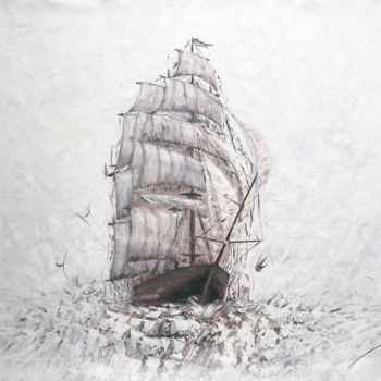Pintura intitulada "Amerigo Vespucci -…" por Koorosh Nejad, Obras de arte originais, Acrílico