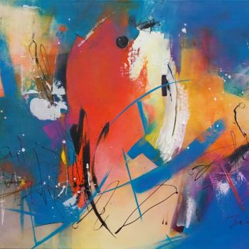 "REF 21-20 - Liberté…" başlıklı Tablo Jeanne tarafından, Orijinal sanat, Akrilik Ahşap Sedye çerçevesi üzerine monte edilmiş