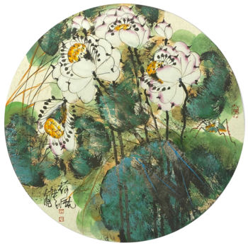 Painting titled "Wind through the lo…" by Dayou Lu, Original Artwork, Pigments