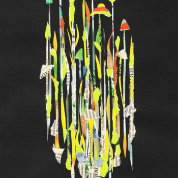 Collages intitulée "Mushrooms" par Marina Geipel, Œuvre d'art originale, Collages
