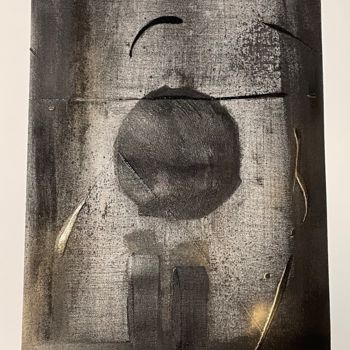 Painting titled ""Lune"" by Franck.A, Original Artwork, Acrylic