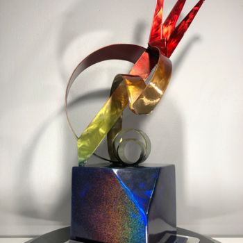 Γλυπτική με τίτλο "Rainbow Queen" από Krystali Art Design, Αυθεντικά έργα τέχνης, Από ανοξείδωτο χάλυβα