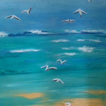 제목이 "Deniz de martılar"인 미술작품 Esma Dinçer로, 원작, 기름