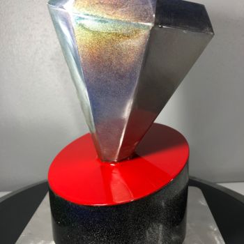 Γλυπτική με τίτλο "Rêve de Diamant" από Krystali Art Design, Αυθεντικά έργα τέχνης, Από ανοξείδωτο χάλυβα