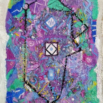 Painting titled "Caos 2" by Janna Shulrufer, Original Artwork, Oil Mounted on Cardboard