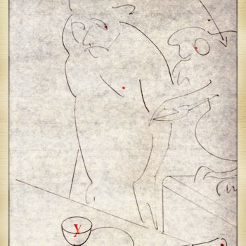 图画 标题为“Ninety-nine Minutes…” 由Wilf Tilley, 原创艺术品, 石墨