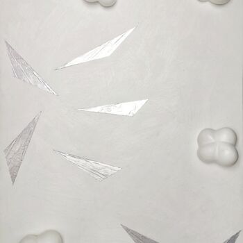 Sculpture titled "Metamorphoses Blanc…" by Chaos Of Purple Experience, Original Artwork, Concrete