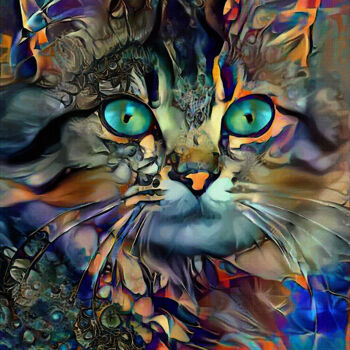 Digital Arts με τίτλο "Sunnycat" από L.Roche, Αυθεντικά έργα τέχνης, Ακρυλικό
