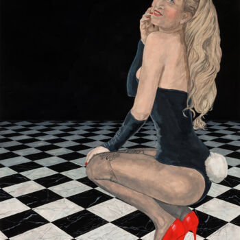 Disegno intitolato "Old Bunny" da Natalie Levkovska, Opera d'arte originale, Gouache