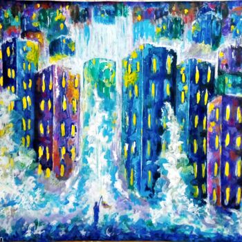 Painting titled "The businessman and…" by Mohamed Salem, Original Artwork, Acrylic