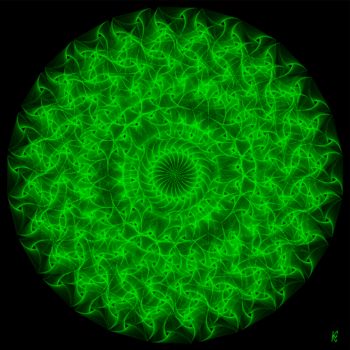 Arte digital titulada "Green Aurora" por Kurotory, Obra de arte original, Trabajo Digital 2D