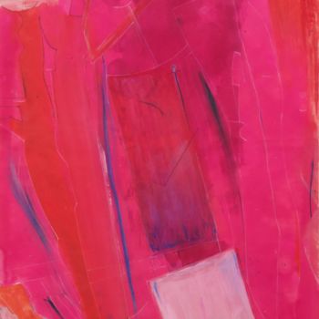 Schilderij getiteld "Rote Komposition" door Alois Oberndorfer, Origineel Kunstwerk, Acryl