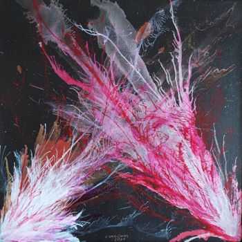 Pintura intitulada "Electricity" por Valdas Nariunas, Obras de arte originais, Acrílico