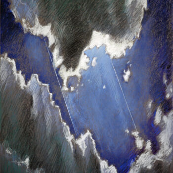 Pintura titulada "Torn sky" por Bernard Marie Collet, Obra de arte original, Pastel