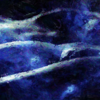 「BLUE VULVA I (nude…」というタイトルの絵画 Soontou Baarnによって, オリジナルのアートワーク, デジタル絵画