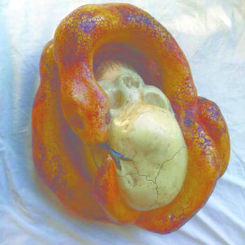 Sculpture titled "UROBORUS" by Eltima Donald, Original Artwork, Stone