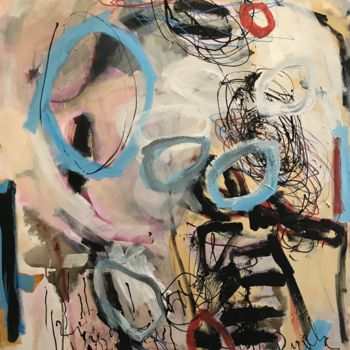 Painting titled "J'avais oublié de l…" by Johanne Proulx, Original Artwork, Acrylic