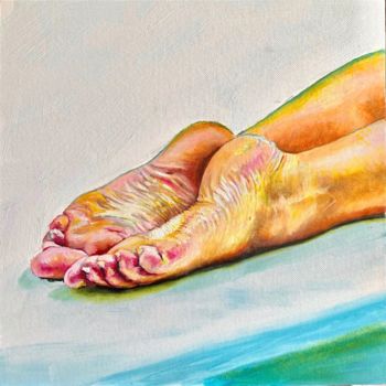 绘画 标题为“Plantes fatiguées” 由Philippe Petit, 原创艺术品, 油 安装在其他刚性面板上