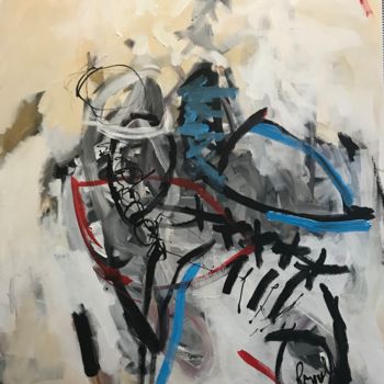Peinture intitulée "L'oeil rouge!" par Johanne Proulx, Œuvre d'art originale, Acrylique