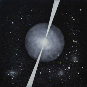 「Pulsar」というタイトルの絵画 Andrii Katrychによって, オリジナルのアートワーク, アクリル