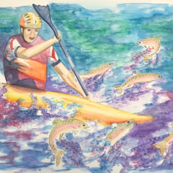 Peinture intitulée "Aquarelle originale…" par Isabelle Redonnet, Œuvre d'art originale, Aquarelle
