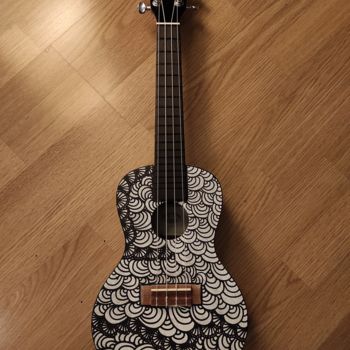 Drawing titled "Ukulele" by Db Artgraph, Original Artwork, Marker