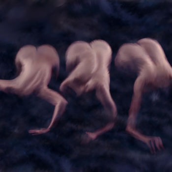Malerei mit dem Titel "LOOK AT ME III (nud…" von Soontou Baarn, Original-Kunstwerk, Digitale Malerei