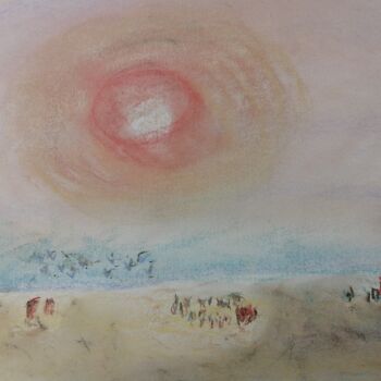 "L'après midi à la p…" başlıklı Tablo Nancy Krief tarafından, Orijinal sanat, Pastel