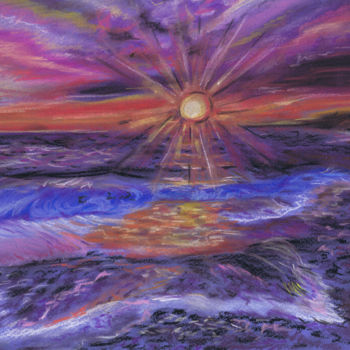 Disegno intitolato "Summer. Before the…" da Svetlana Gudilova, Opera d'arte originale, Pastello