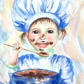 Schilderij getiteld "Aquarelle originale…" door Isabelle Redonnet, Origineel Kunstwerk, Aquarel