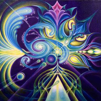 Pintura titulada "SUN "Creativity of…" por Lidia Belyasin, Obra de arte original, Oleo Montado en Bastidor de camilla de mad…