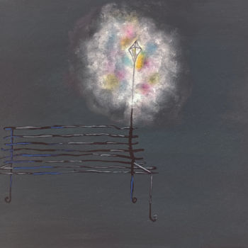 Painting titled "The Bench and the S…" by Valentina Ginevra Ceraso, Original Artwork, Acrylic